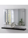 Yearn black framed bevelled wall mirror 120x80cm, imported from the UK