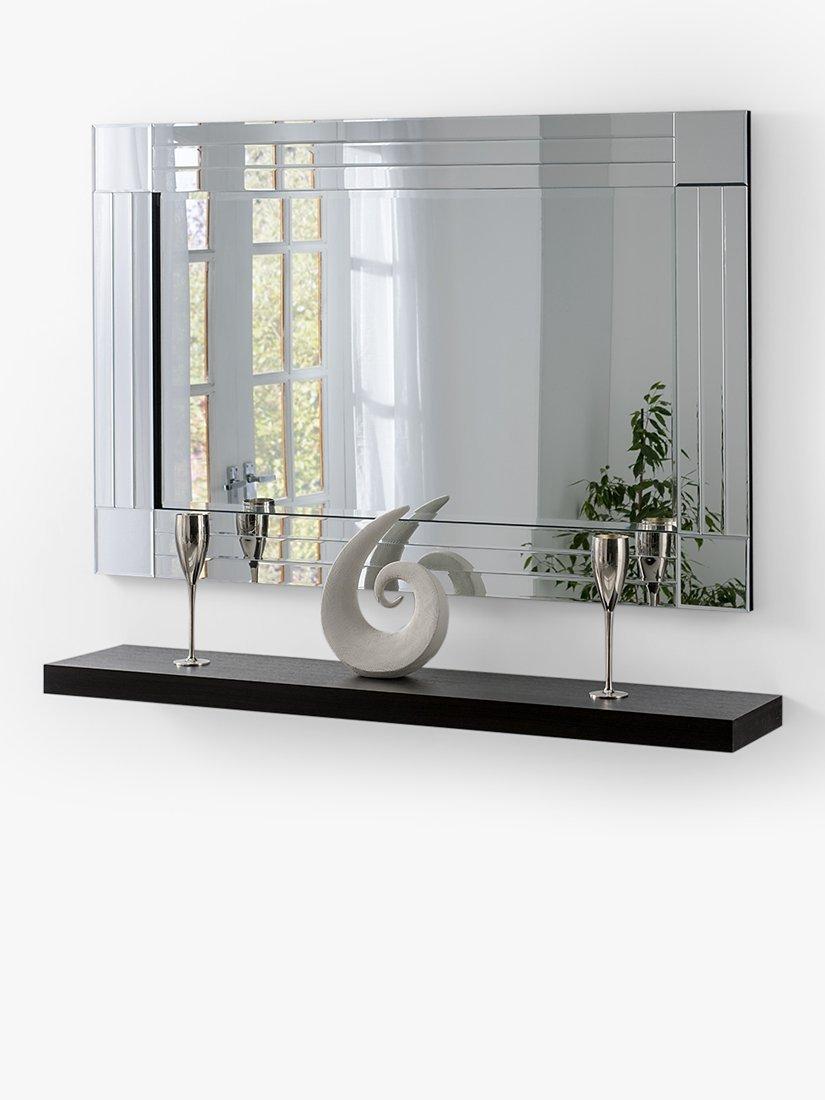 Yearn black framed bevelled wall mirror 120x80cm, imported from the UK