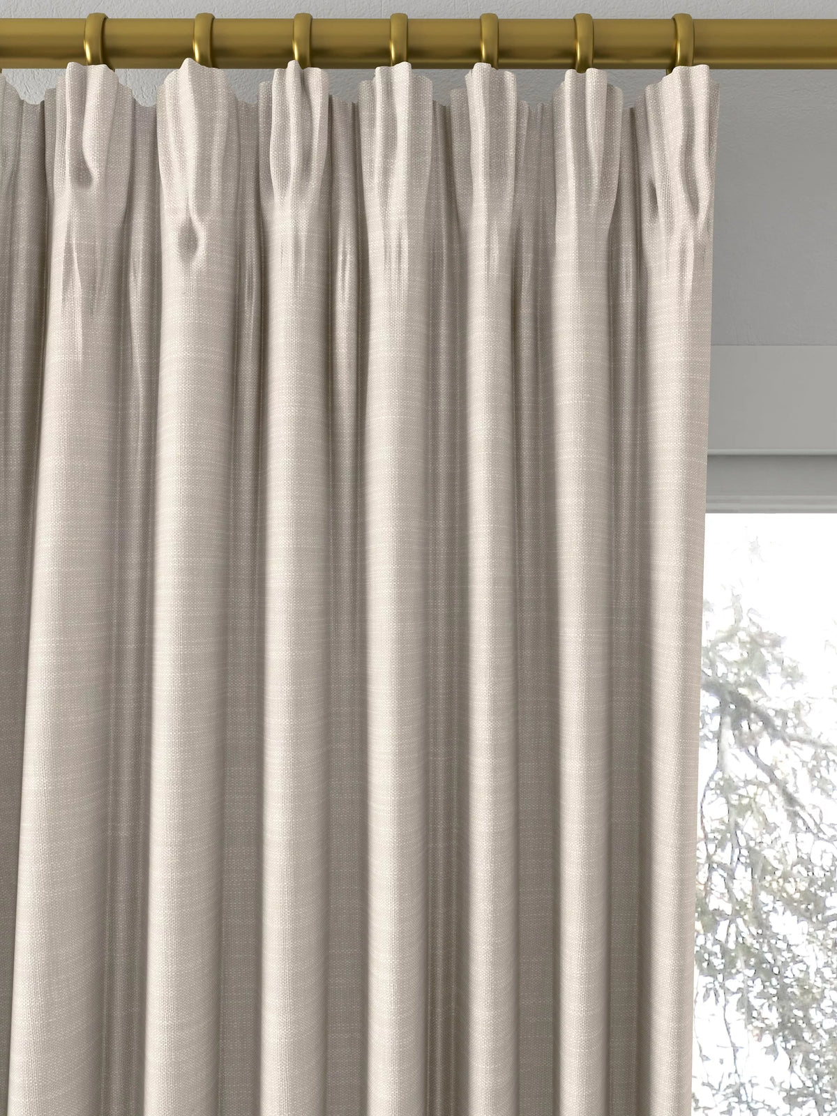 John Lewis cotton slub lined pencil pleat curtains 137cm, UK version