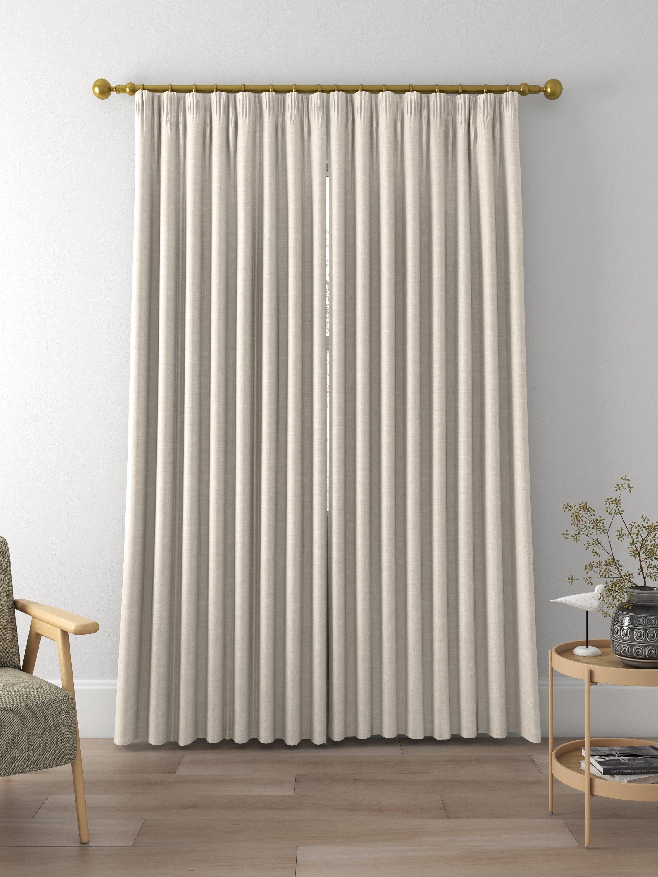 John Lewis cotton slub lined pencil pleat curtains 137cm, UK version
