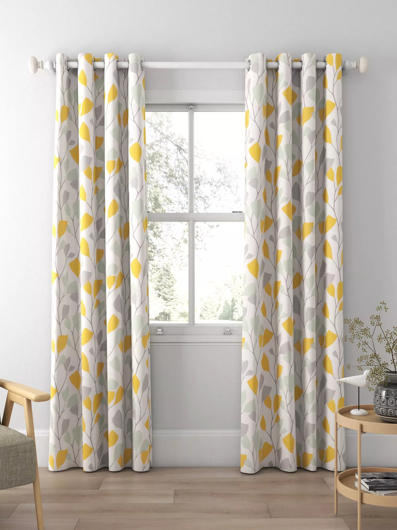 John Lewis Ines print lined eyelet curtains 228x137cm, imported from the UK