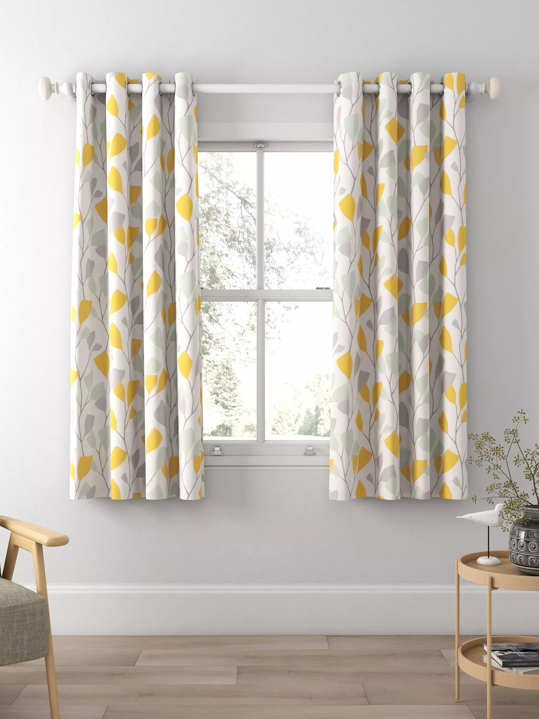 John Lewis Ines print lined eyelet curtains 228x137cm, imported from the UK