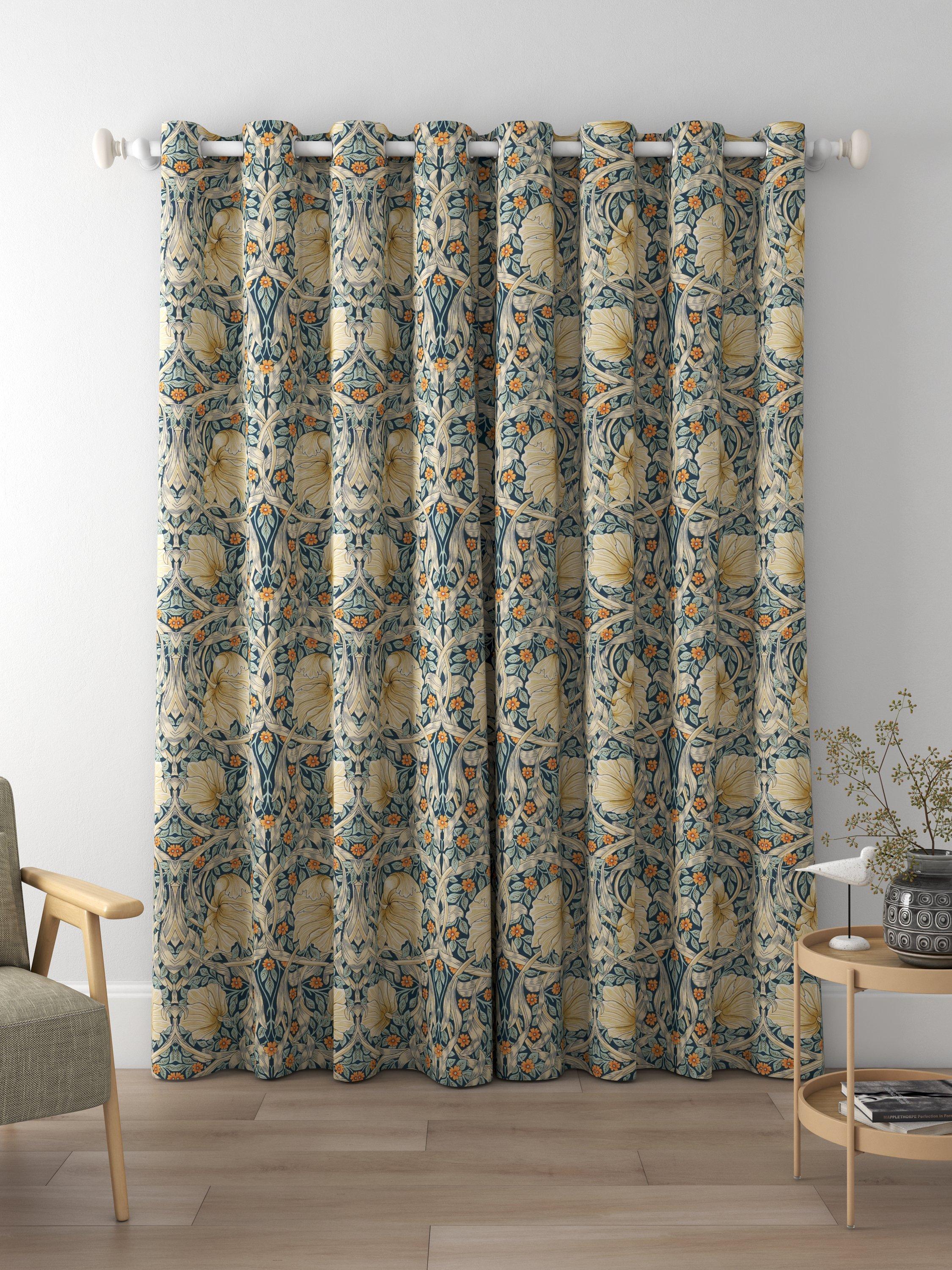 Morris & Co. Pimpernel eyelet curtains 137cm drop - British product
