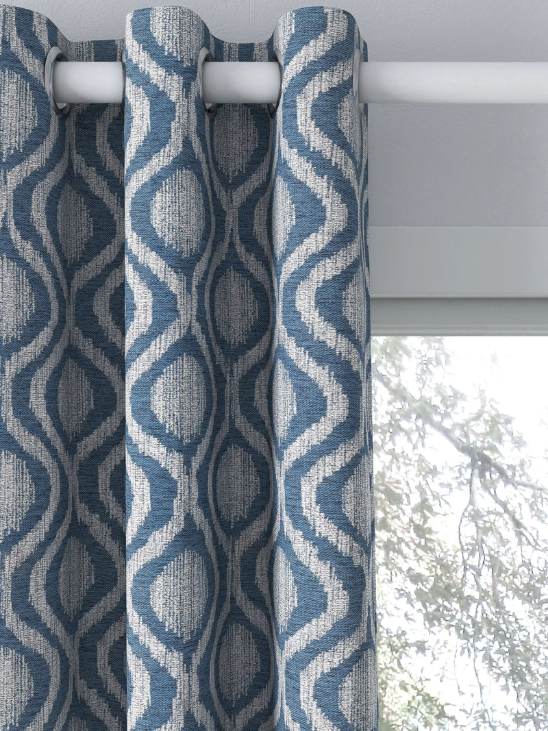 John Lewis Trellis Weave curtains Bluestone 167x137cm, UK version