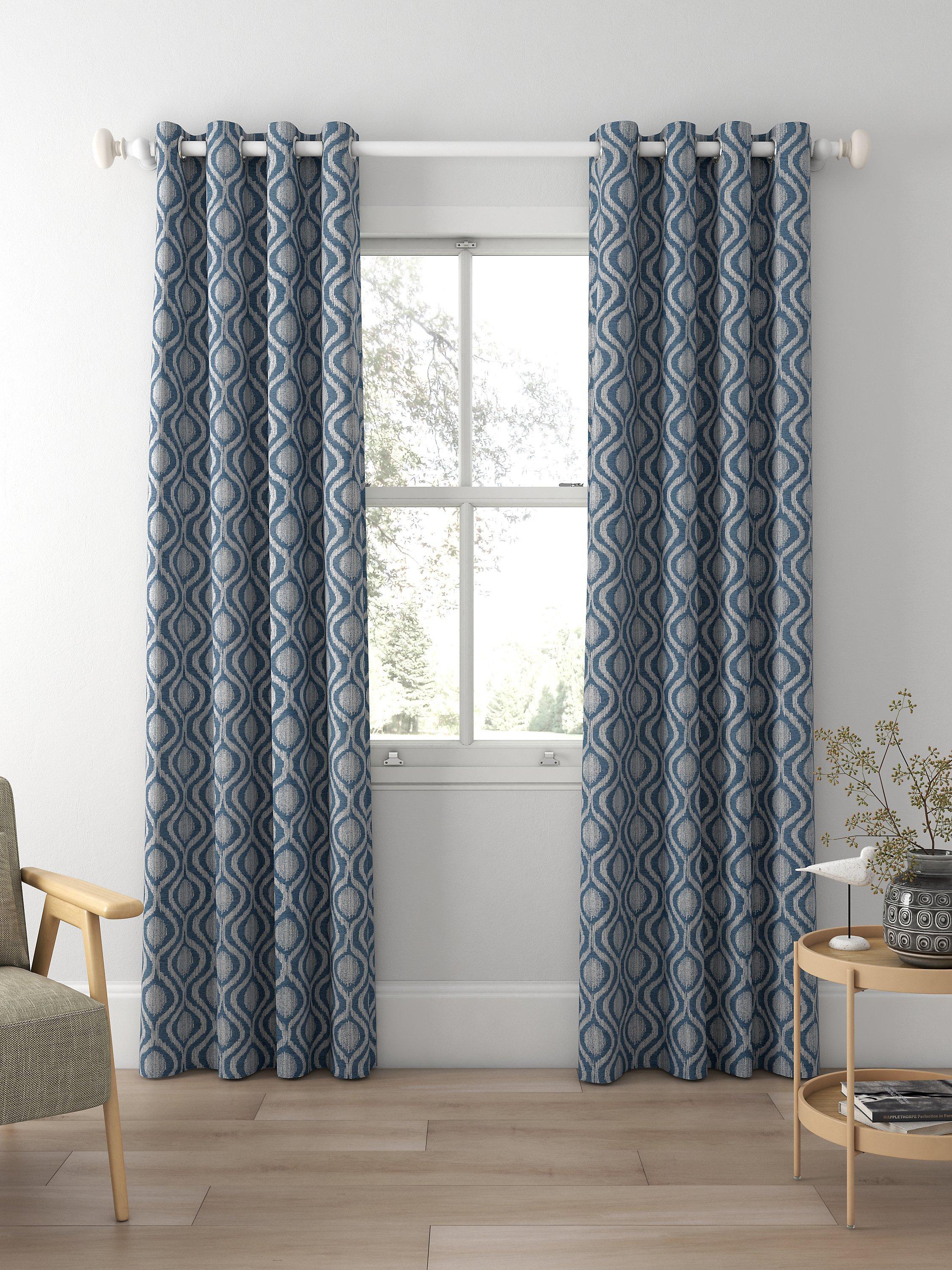 John Lewis Trellis Weave curtains Bluestone 167x137cm, UK version