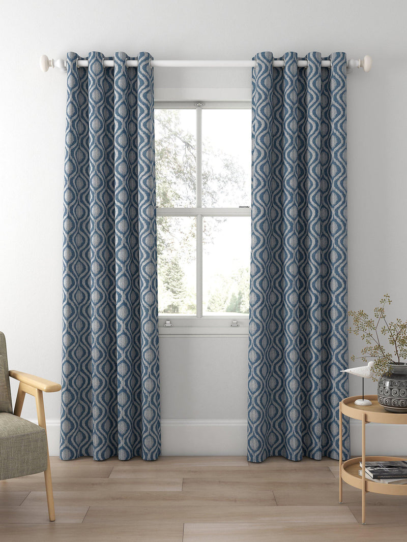 John Lewis Trellis Weave curtains Bluestone 167x137cm, UK version