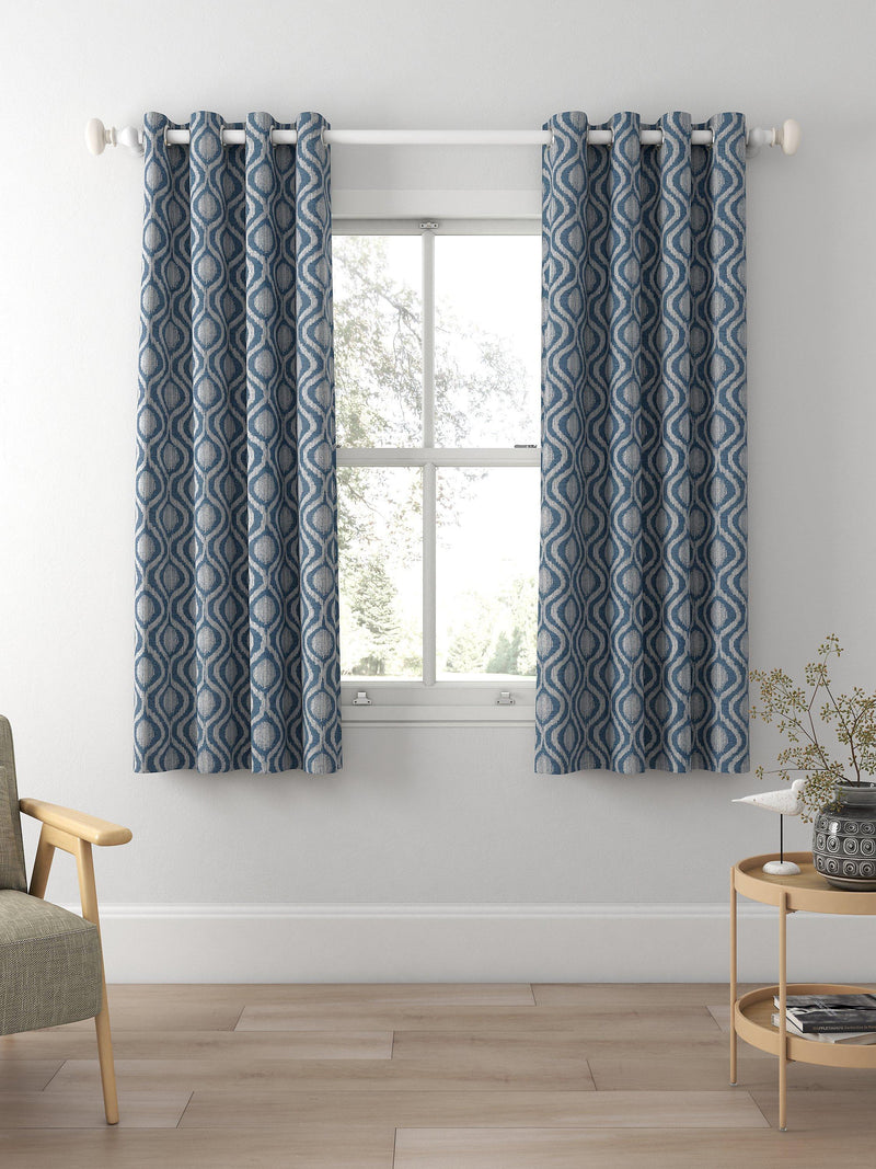 John Lewis Trellis Weave curtains Bluestone 167x137cm, UK version