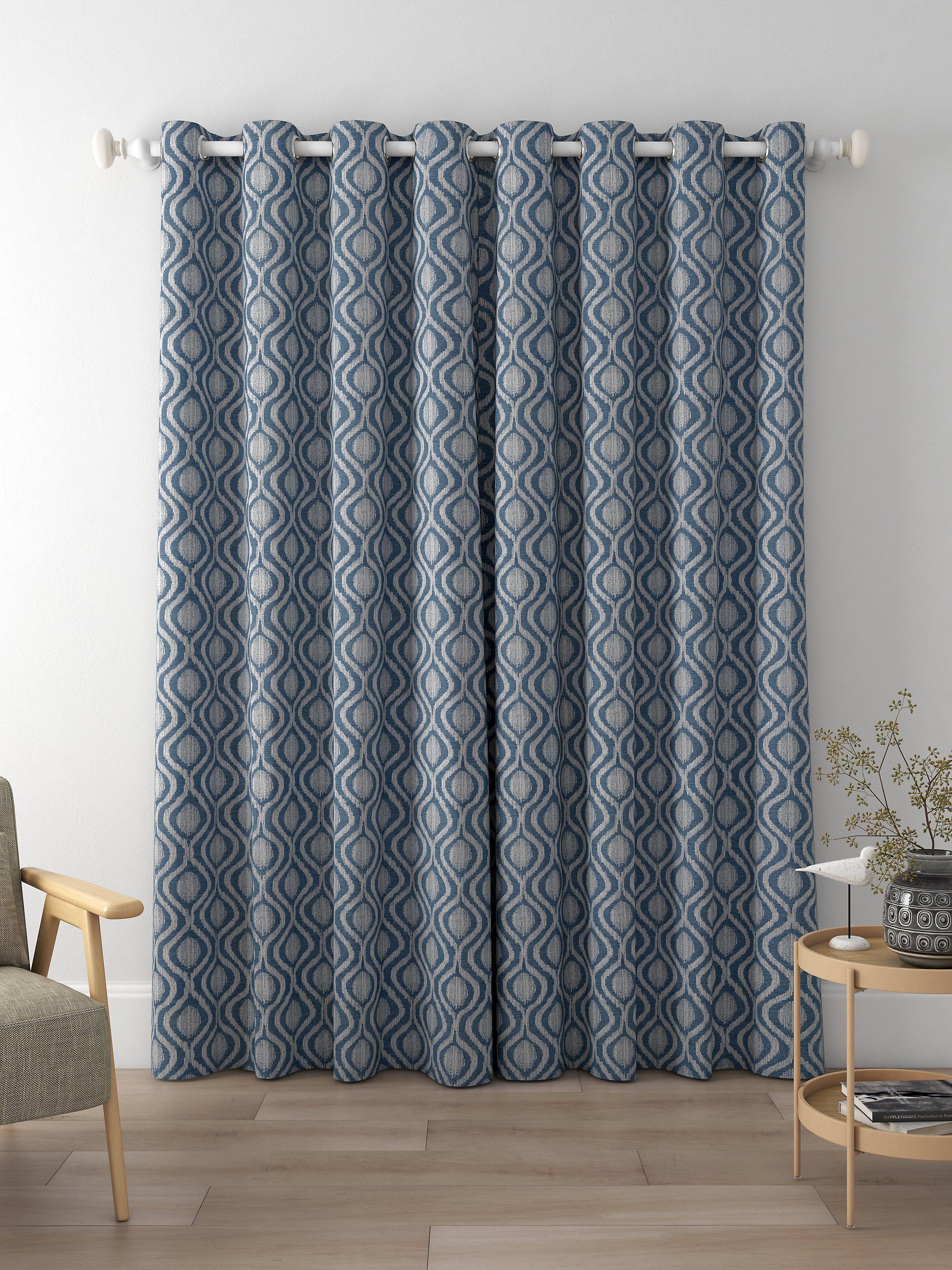 John Lewis Trellis Weave curtains Bluestone 167x137cm, UK version