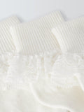 John Lewis Baby Organic Cotton Lace Socks Pack 3, UK version