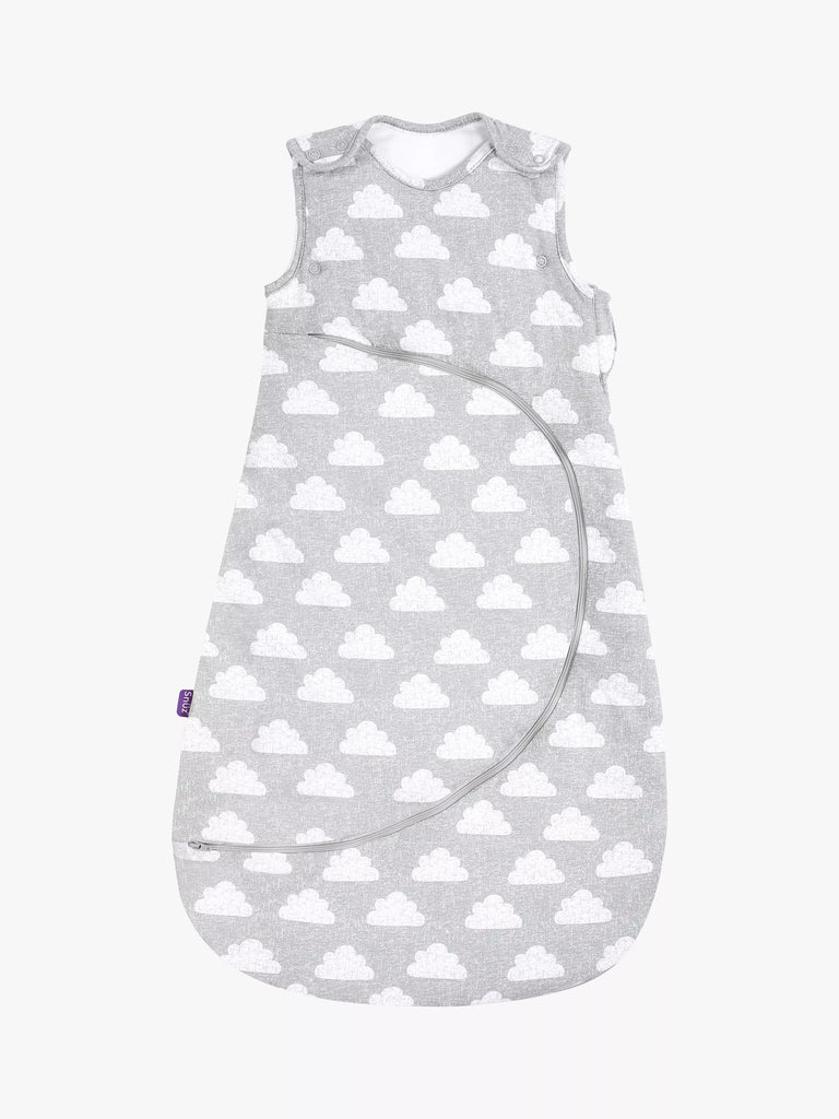 Snüz SnüzPouch Cloud Baby Sleeping Bag, 2.5 Tog, Grey/White