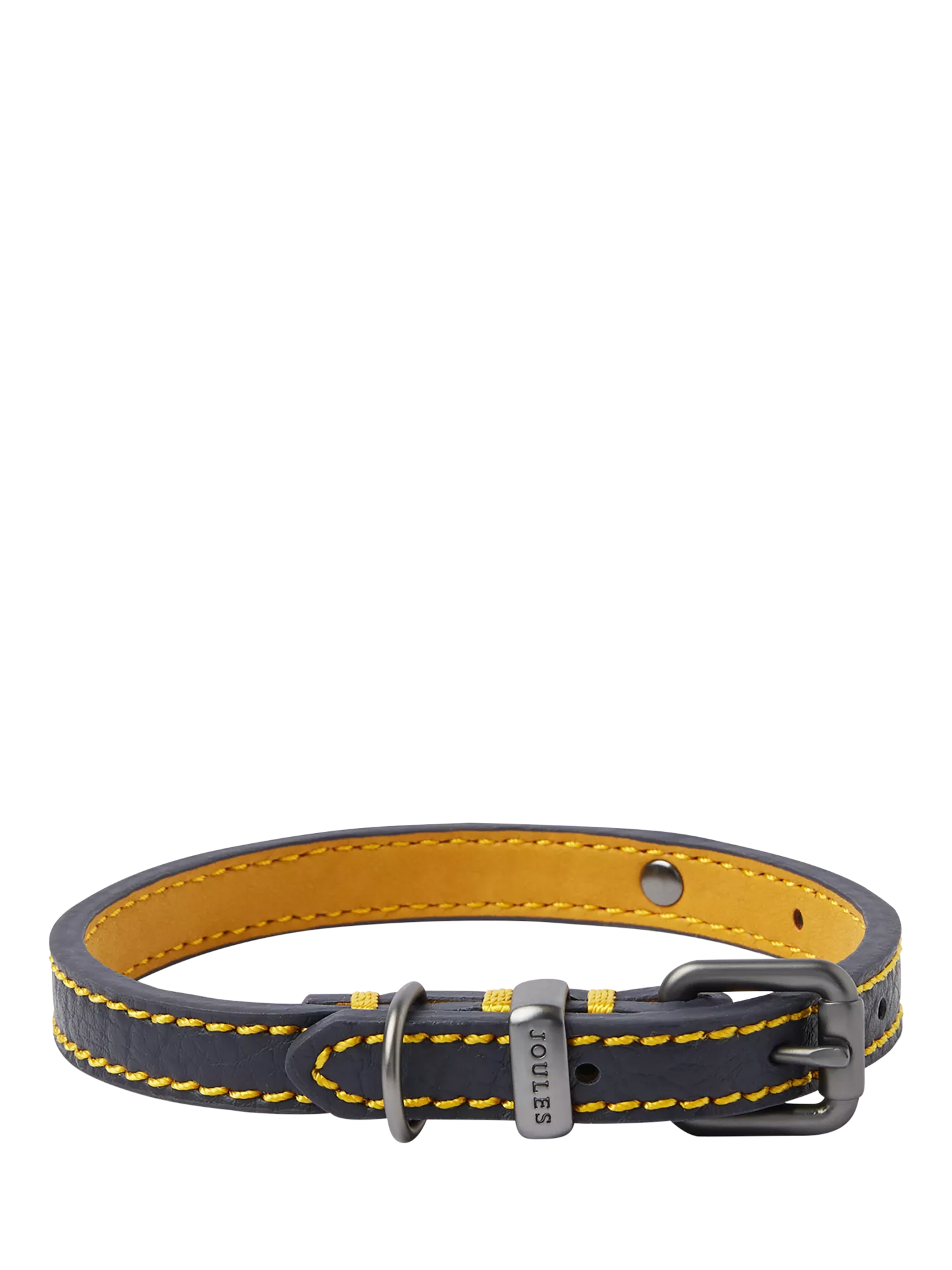 Joules Plain Leather Dog Collar, imported from the UK