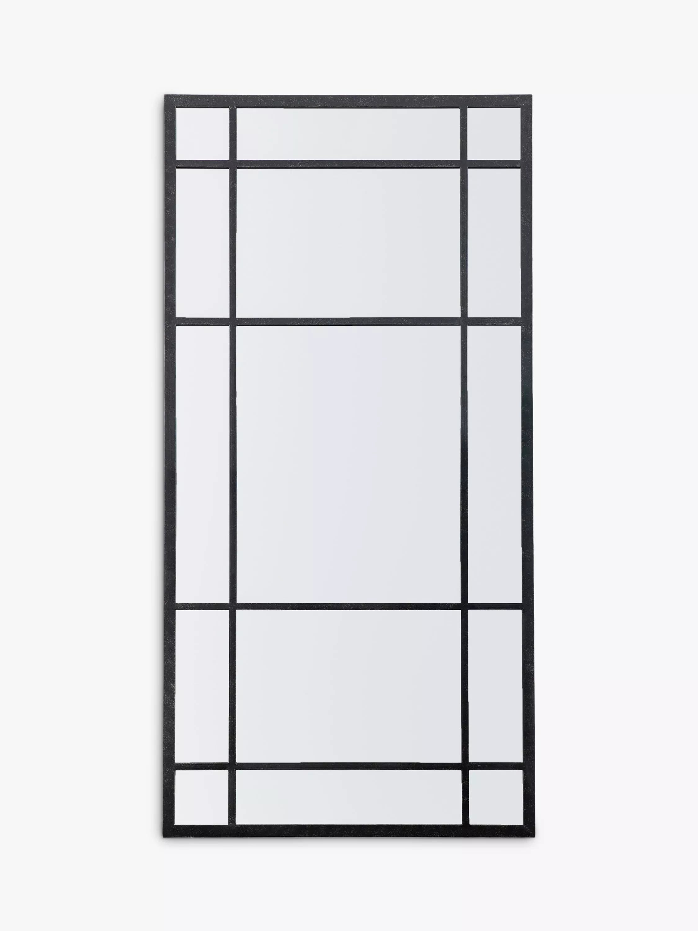 John Lewis black metal frame rectangular wall mirror, UK version