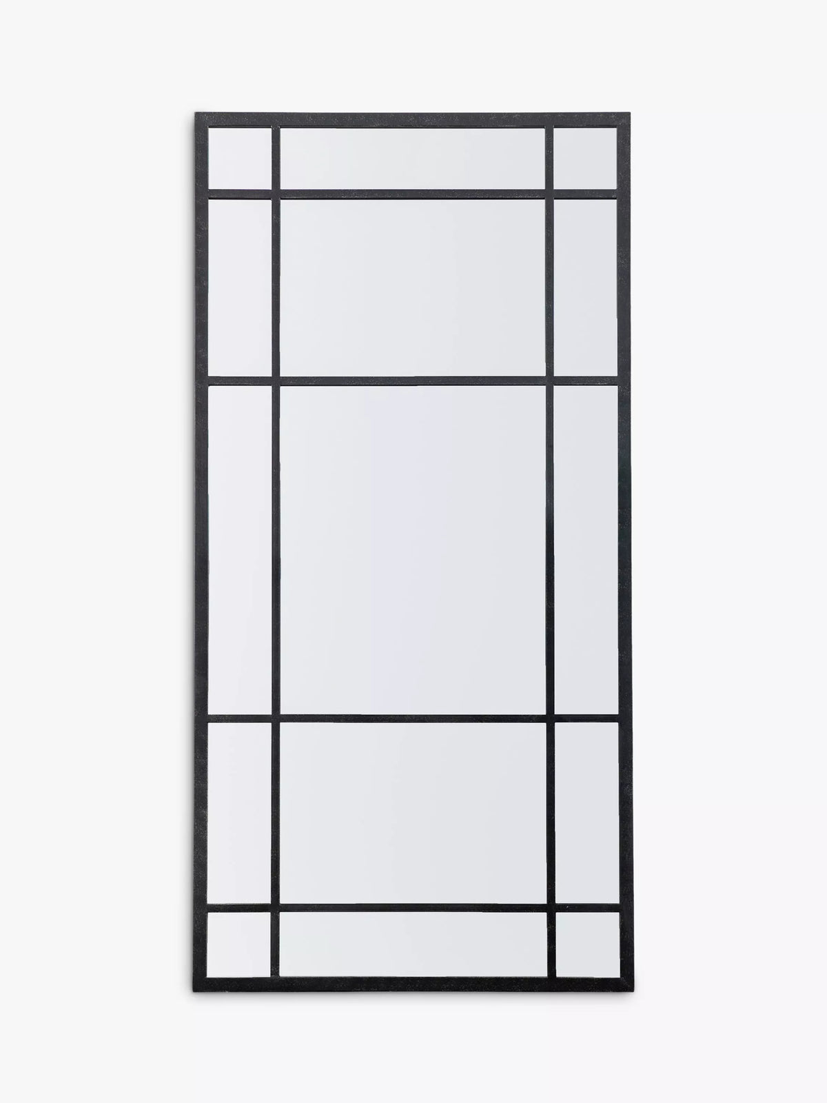 John Lewis black metal frame rectangular wall mirror, UK version