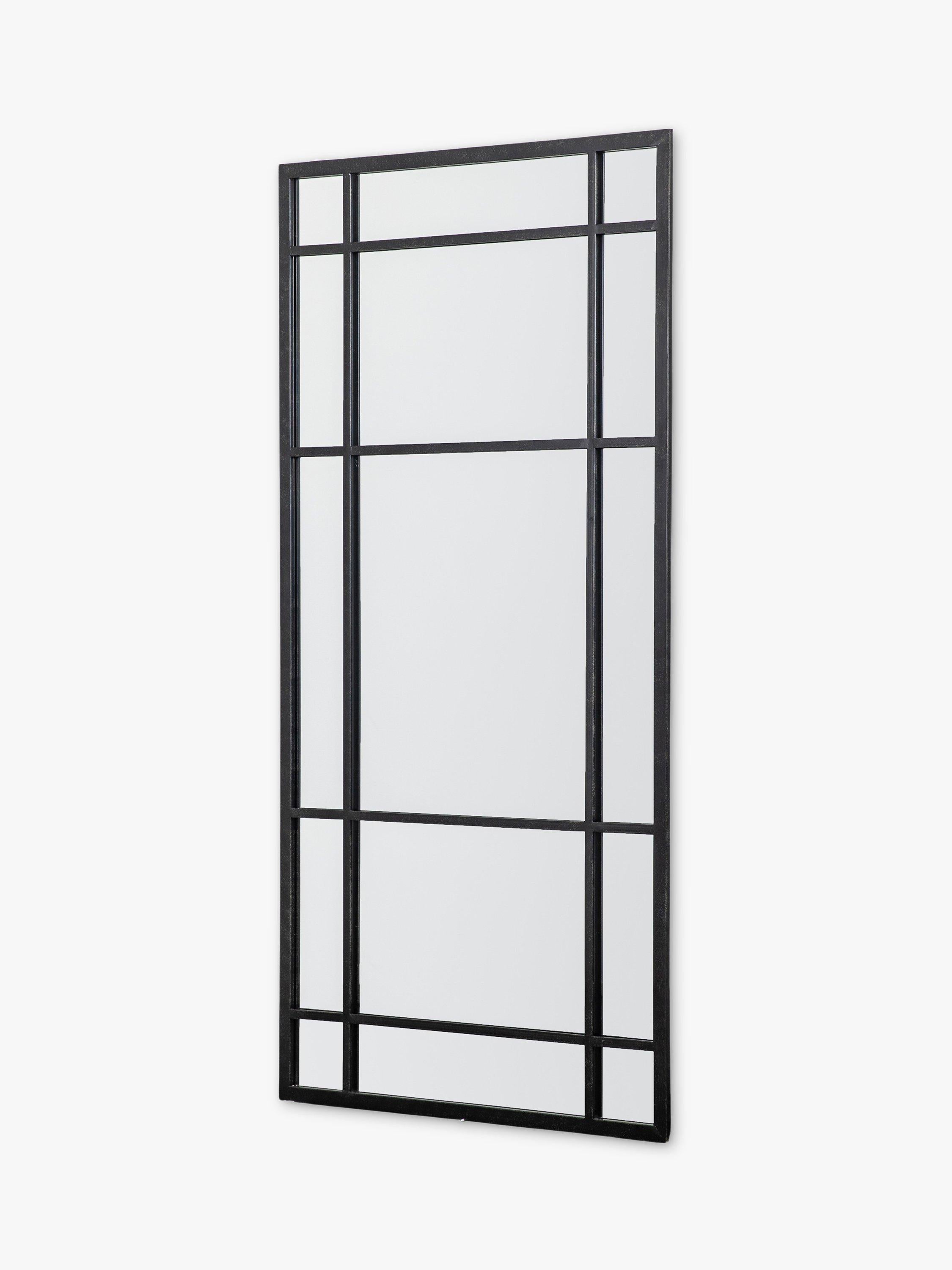 John Lewis black metal frame rectangular wall mirror, UK version