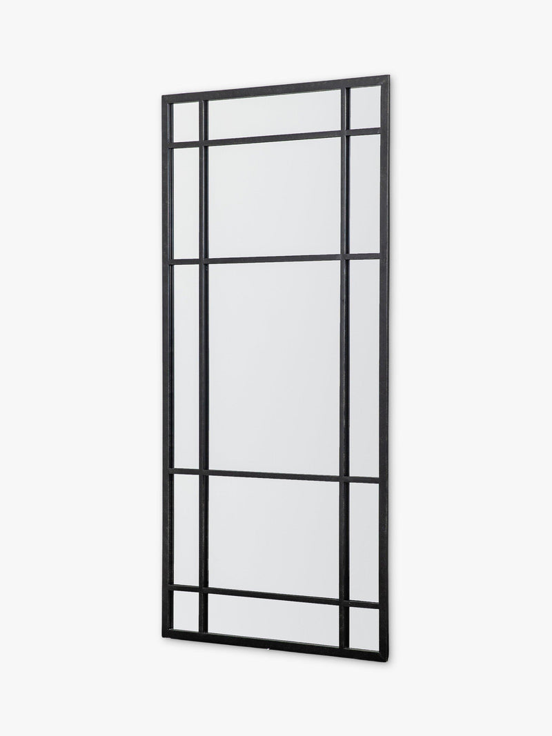 John Lewis black metal frame rectangular wall mirror, UK version