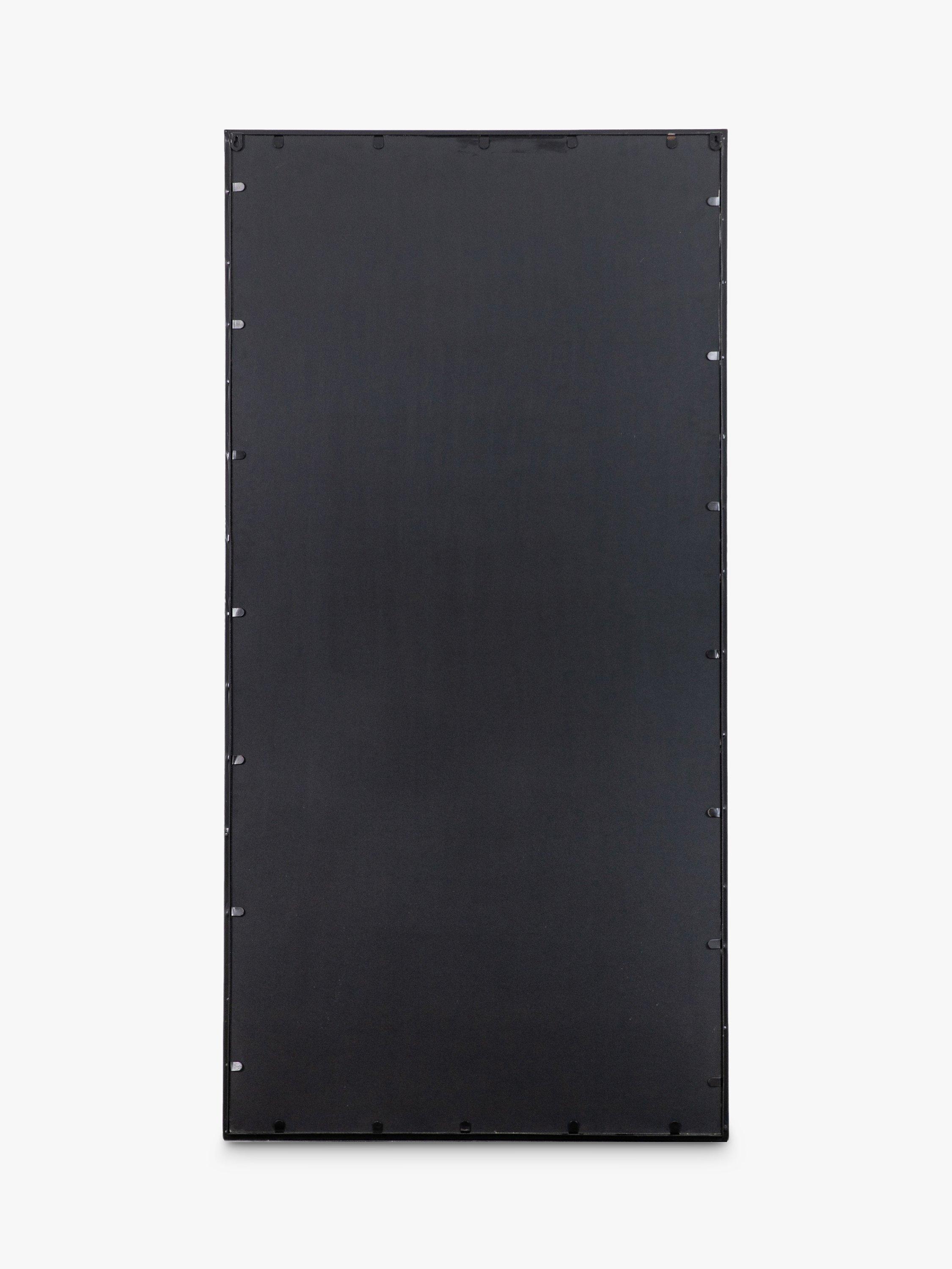 John Lewis black metal frame rectangular wall mirror, UK version