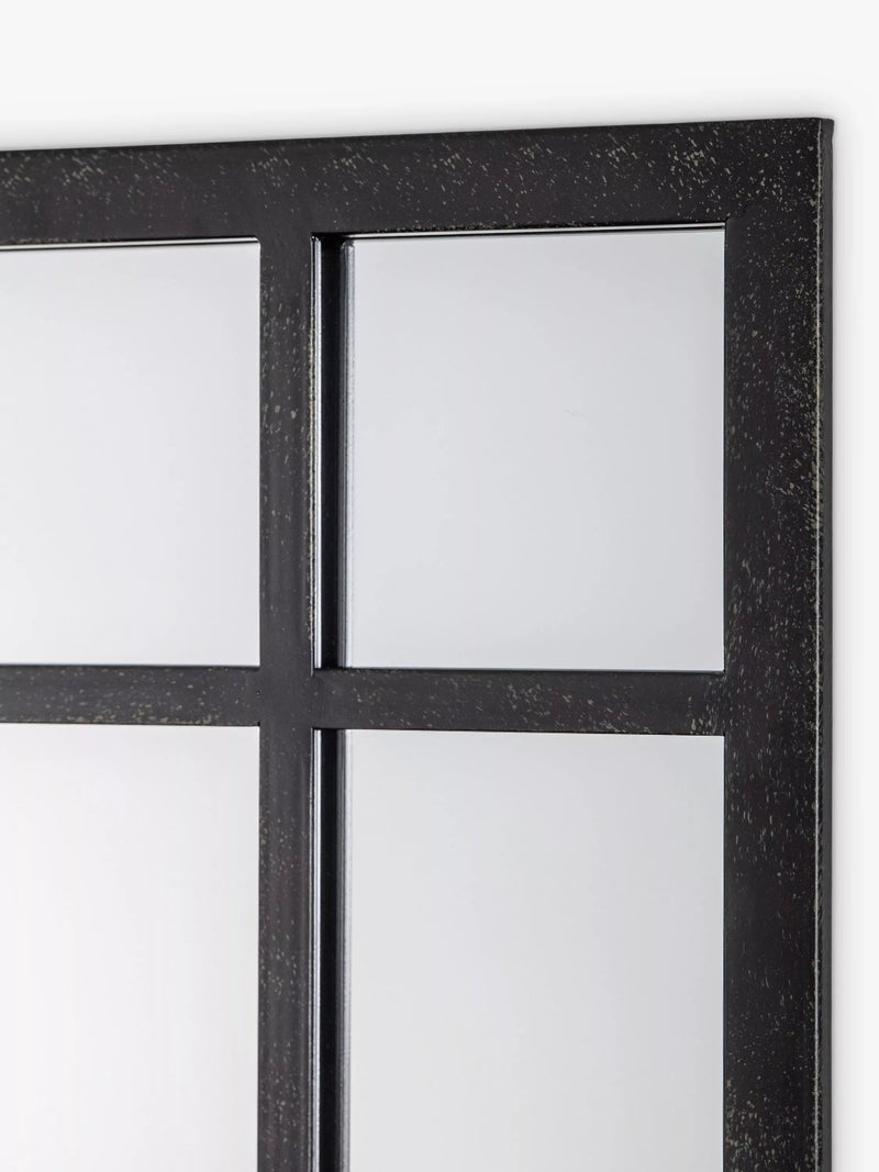 John Lewis black metal frame rectangular wall mirror, UK version