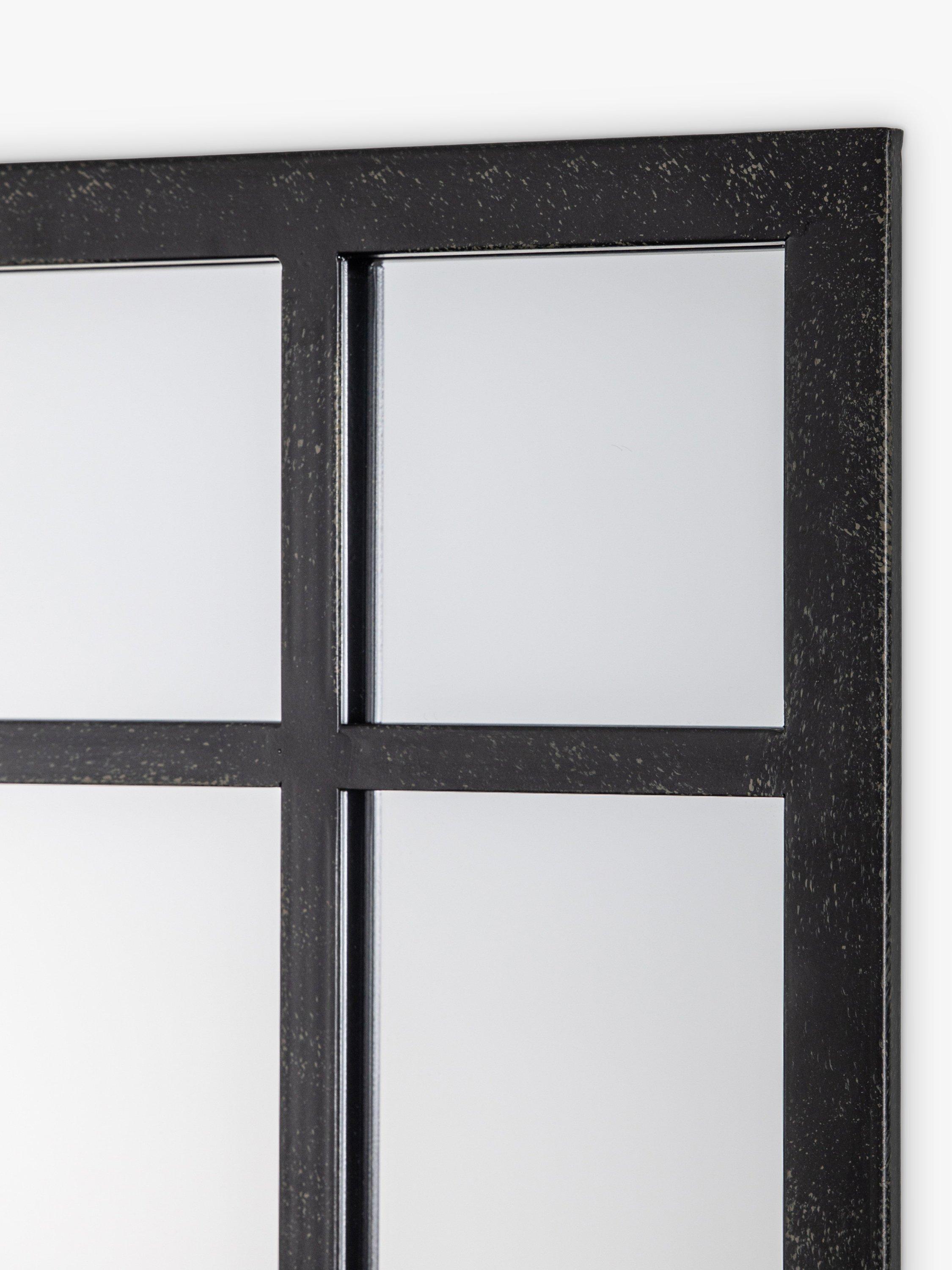 John Lewis black metal frame rectangular wall mirror, UK version