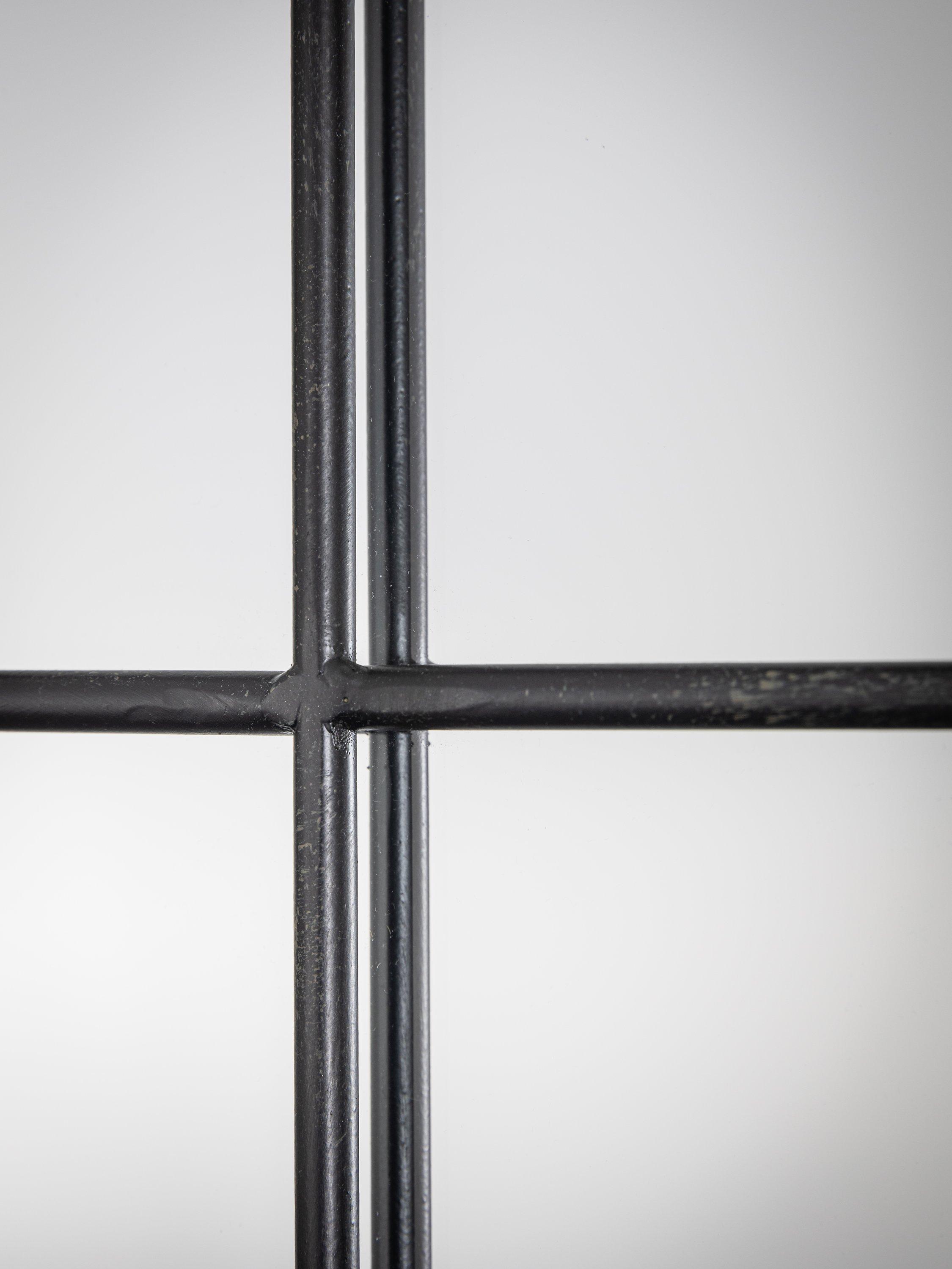 John Lewis black metal frame rectangular wall mirror, UK version