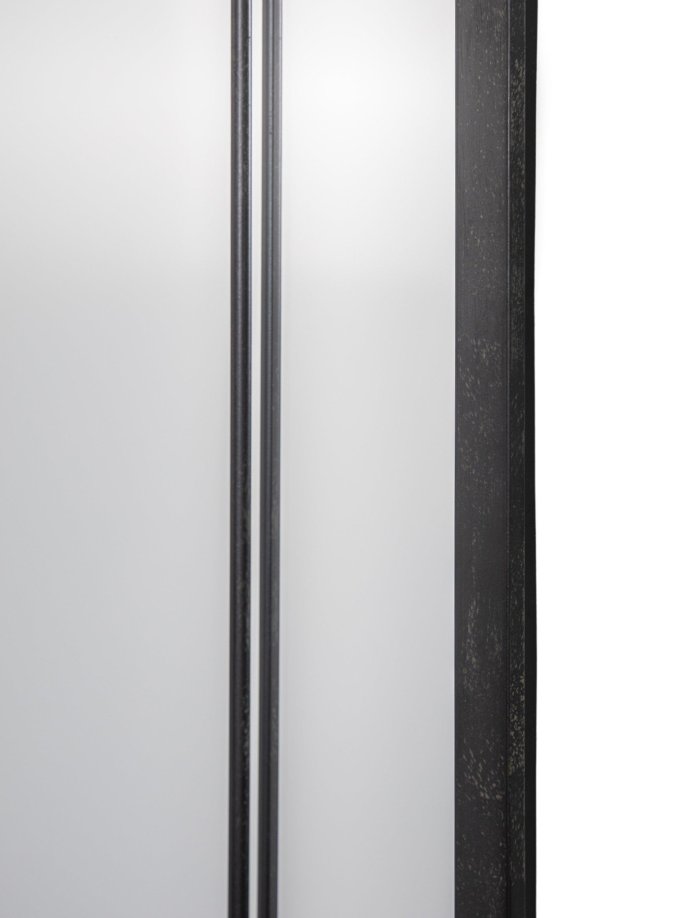 John Lewis black metal frame rectangular wall mirror, UK version