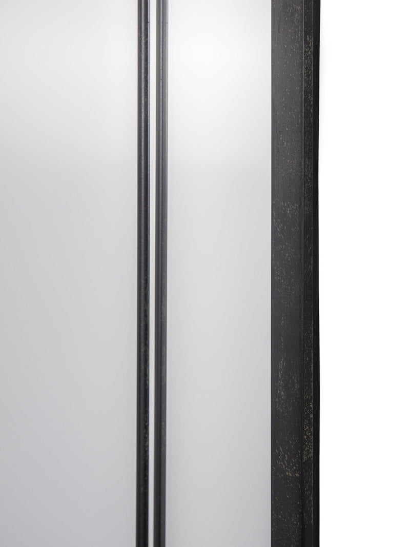 John Lewis black metal frame rectangular wall mirror, UK version