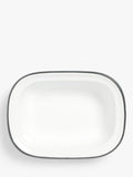 John Lewis enamel pie dish in white and navy, UK version