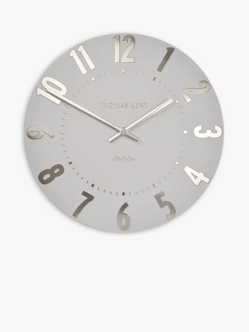 Thomas Kent Mulberry wall clock with Arabic numerals - British product