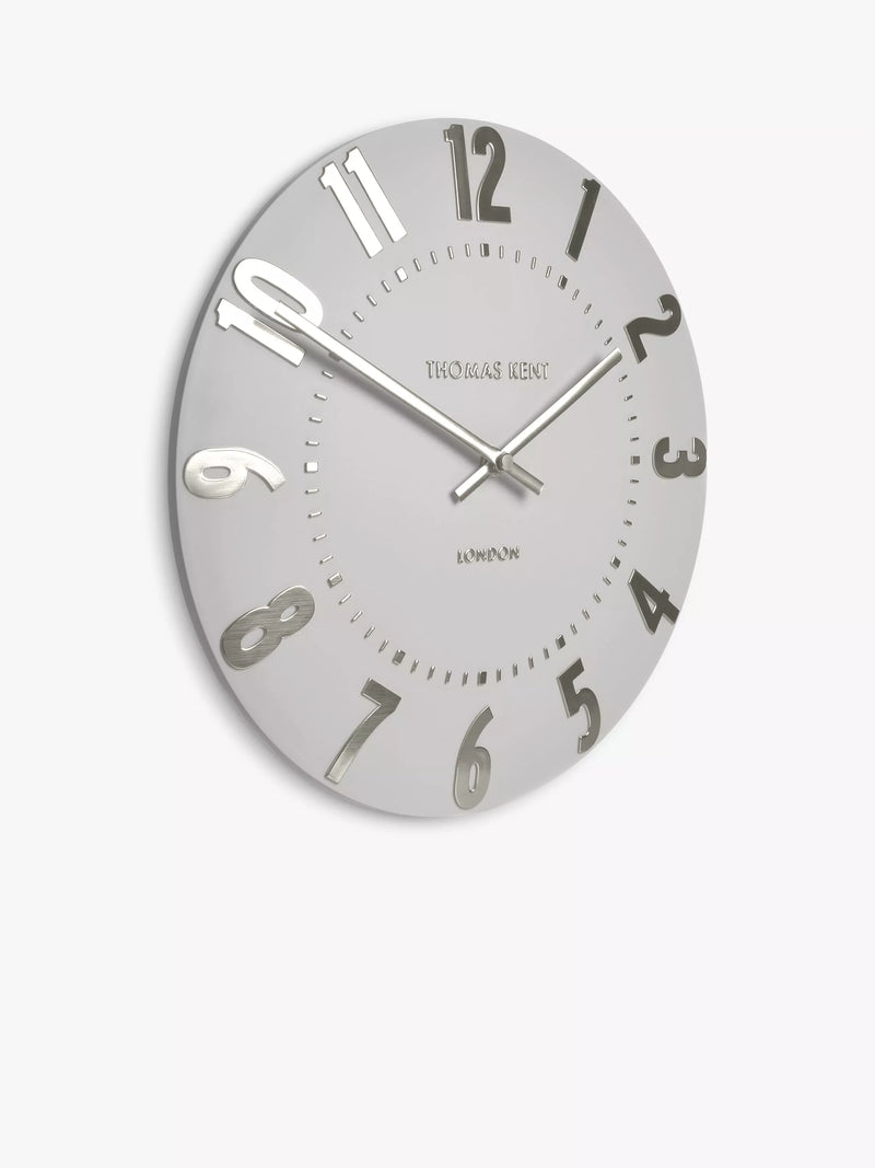 Thomas Kent Mulberry wall clock with Arabic numerals - British product
