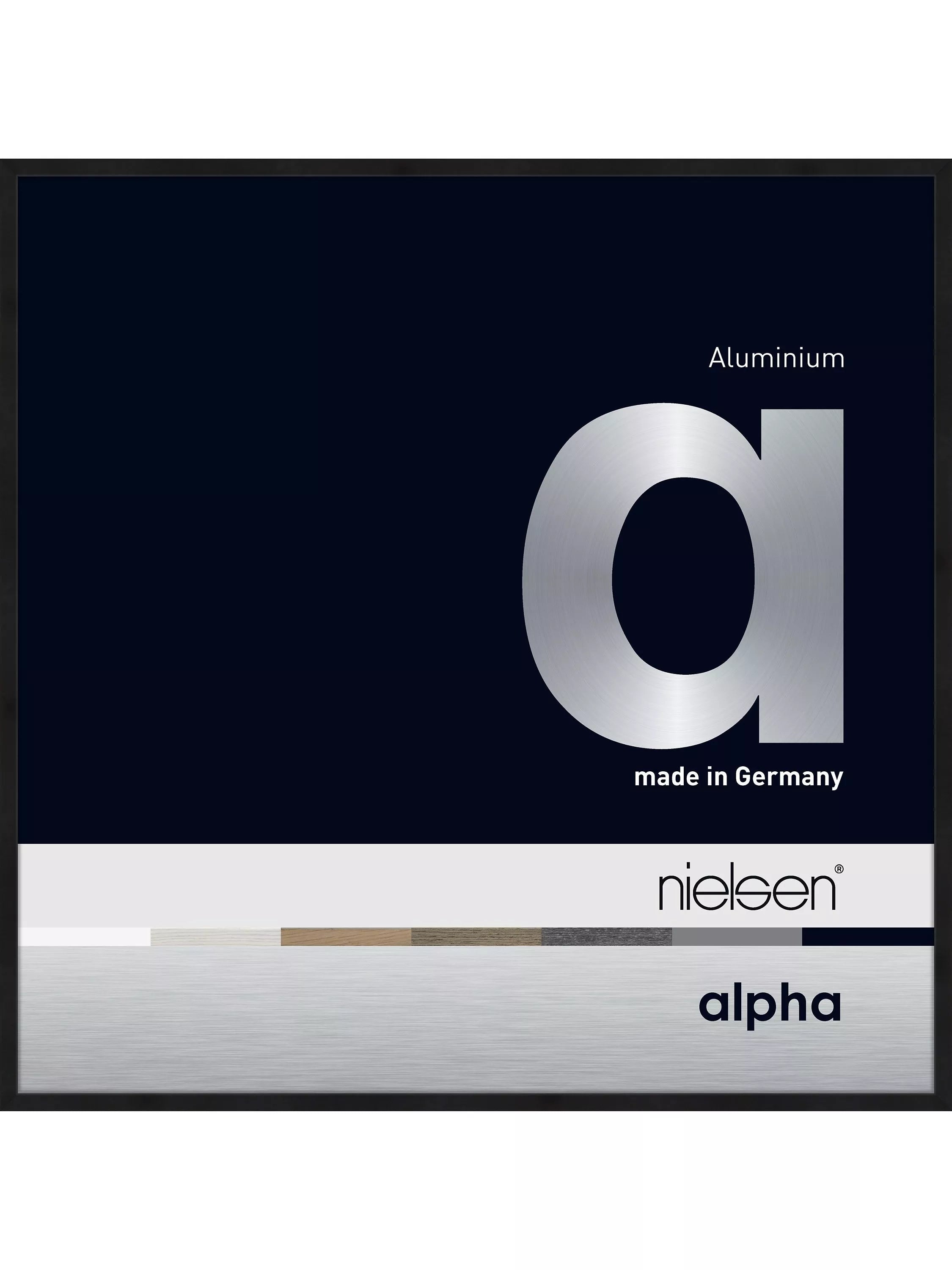 nielsen Alpha Square Aluminium Photo Frame, Matt Black - 12 x 12" (30 x 30cm)