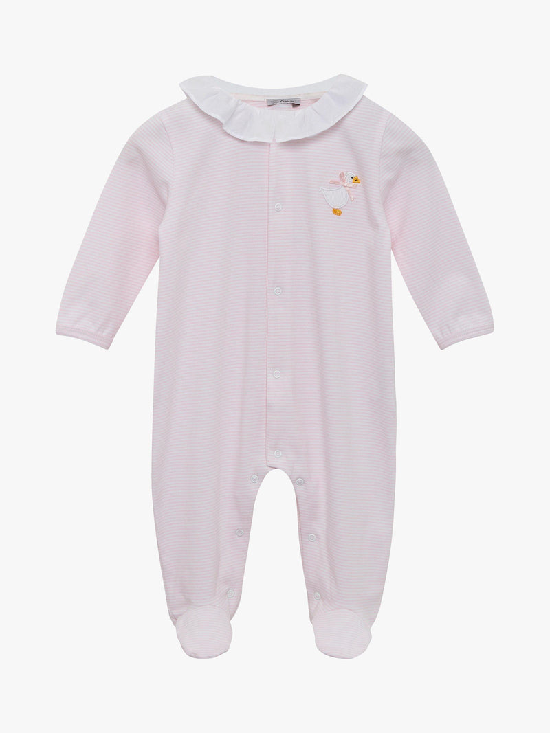 Trotters Lapinou Baby Jemma Organic Cotton Duck Appliqué Jersey Bodysuit (British brand)