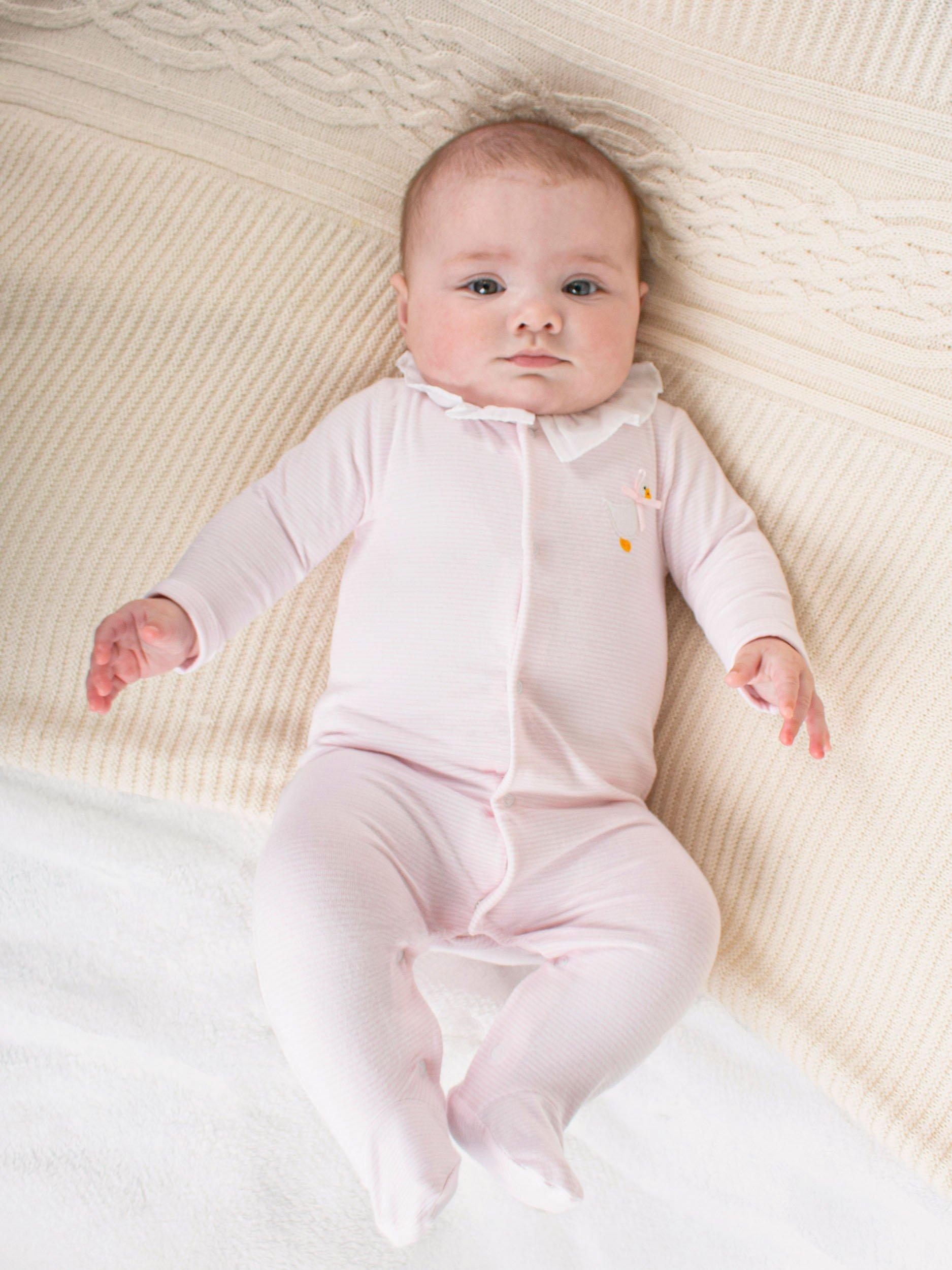 Trotters Lapinou Baby Jemma Organic Cotton Duck Appliqué Jersey Bodysuit (British brand)