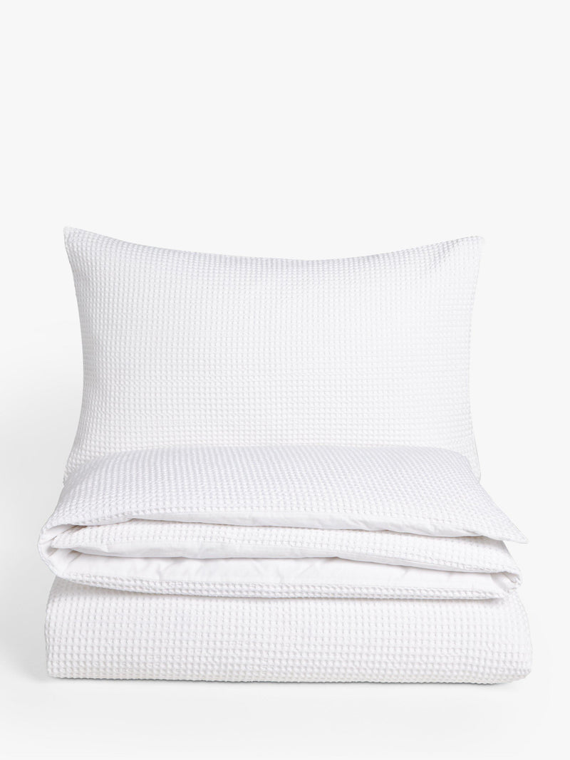Ensemble de housse de couette gaufrée John Lewis Aurelia, importé du Royaume-Uni
