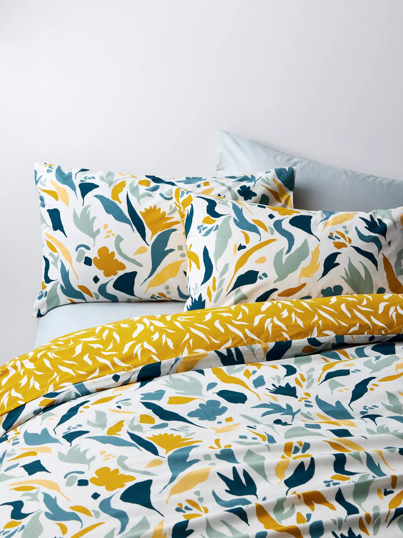 John Lewis Petals percale duvet cover set single size, UK version