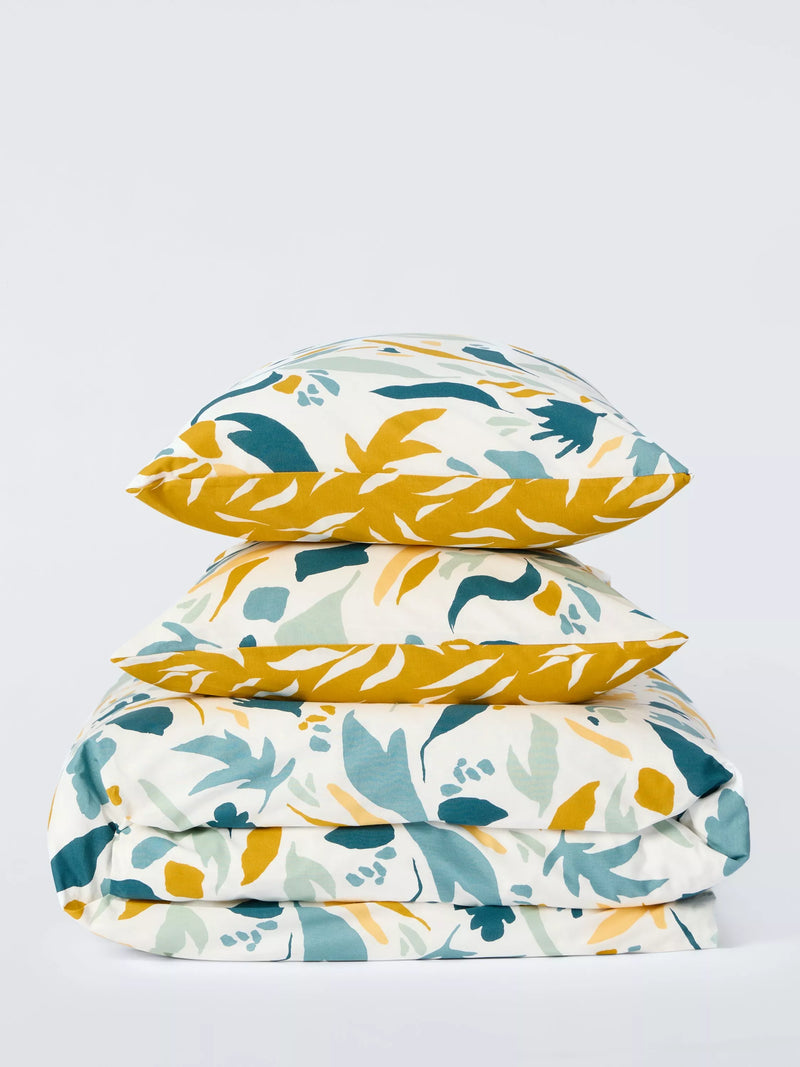 John Lewis Petals percale duvet cover set single size, UK version