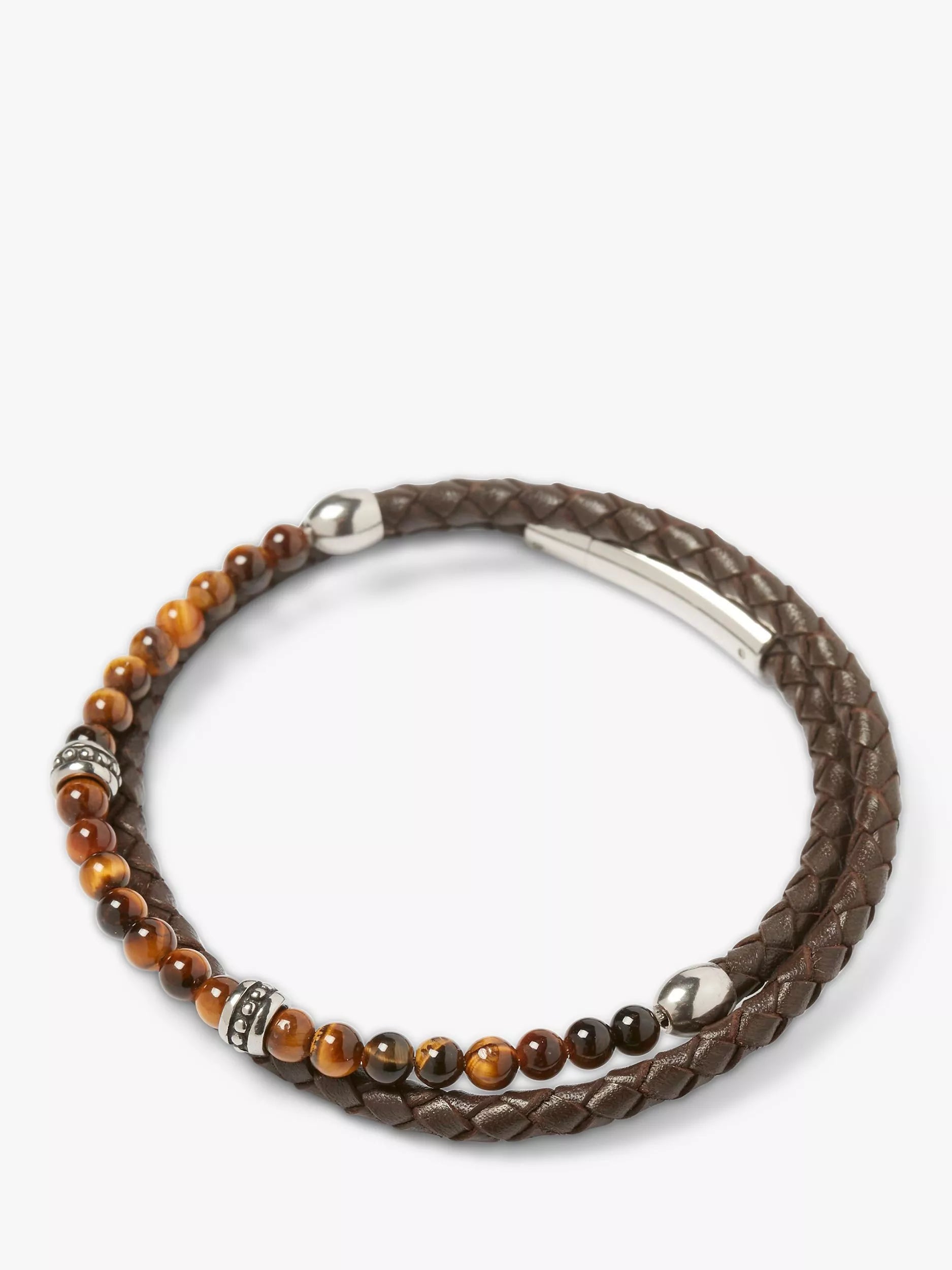 Simon Carter Hayle bracelet tigerseye leather (British brand)