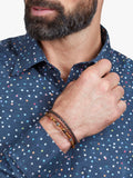 Simon Carter Hayle bracelet tigerseye leather (British brand)