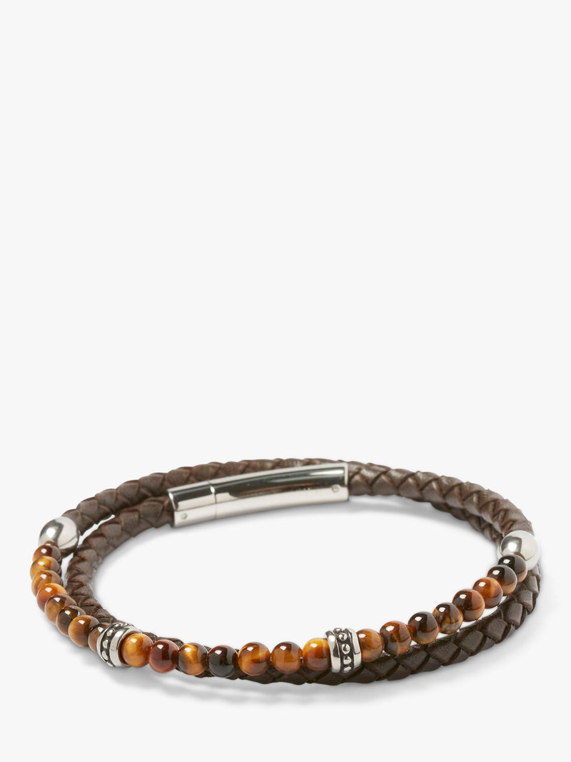 Simon Carter Hayle bracelet tigerseye leather (British brand)