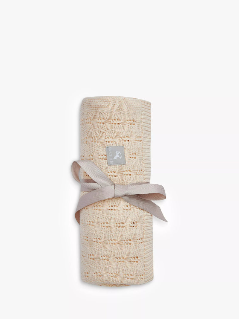 The Little Tailor Cotton Pointelle Baby Blanket