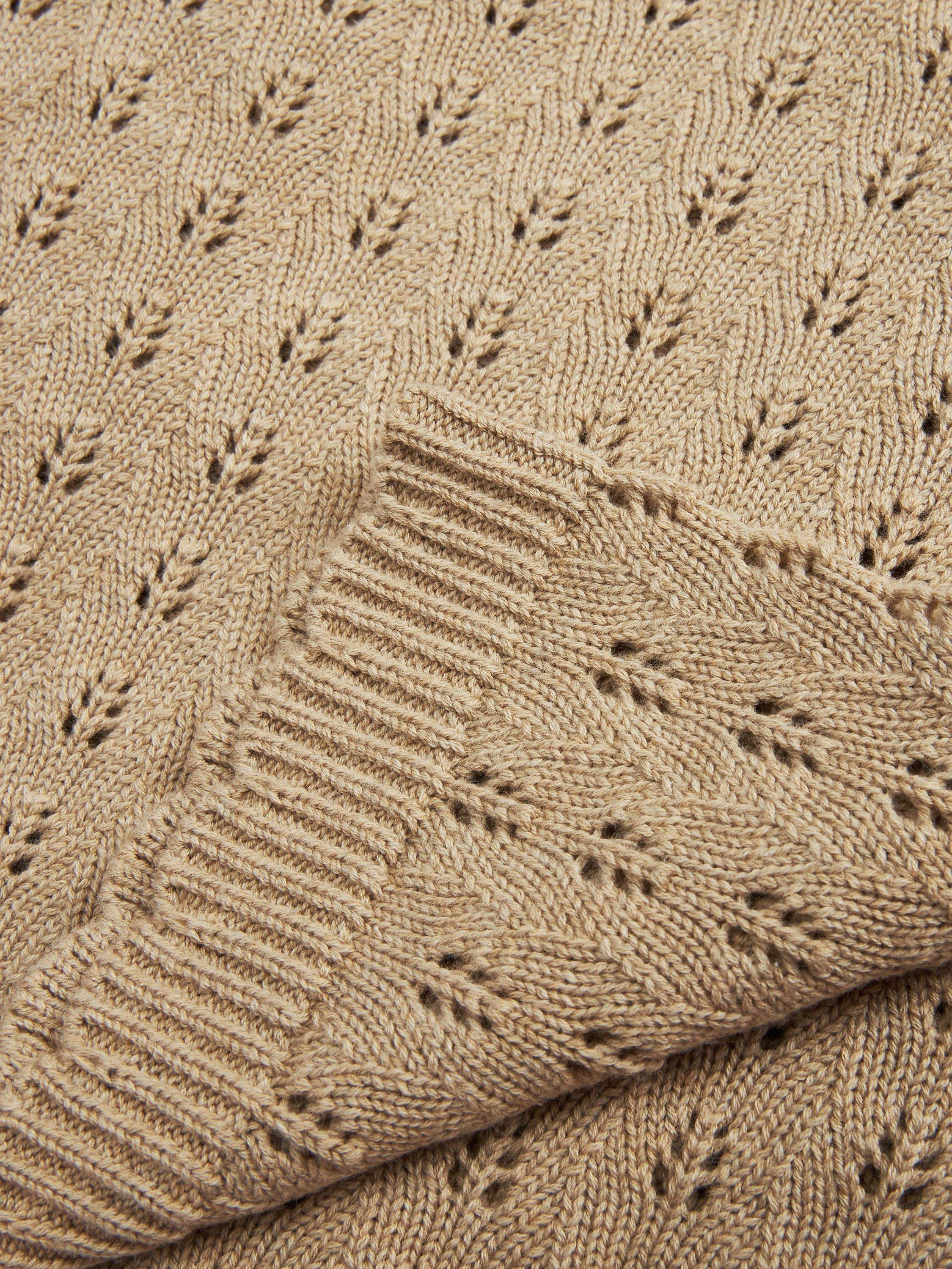The Little Tailor cotton pointelle baby blanket (British brand)