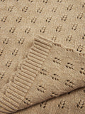 The Little Tailor cotton pointelle baby blanket (British brand)