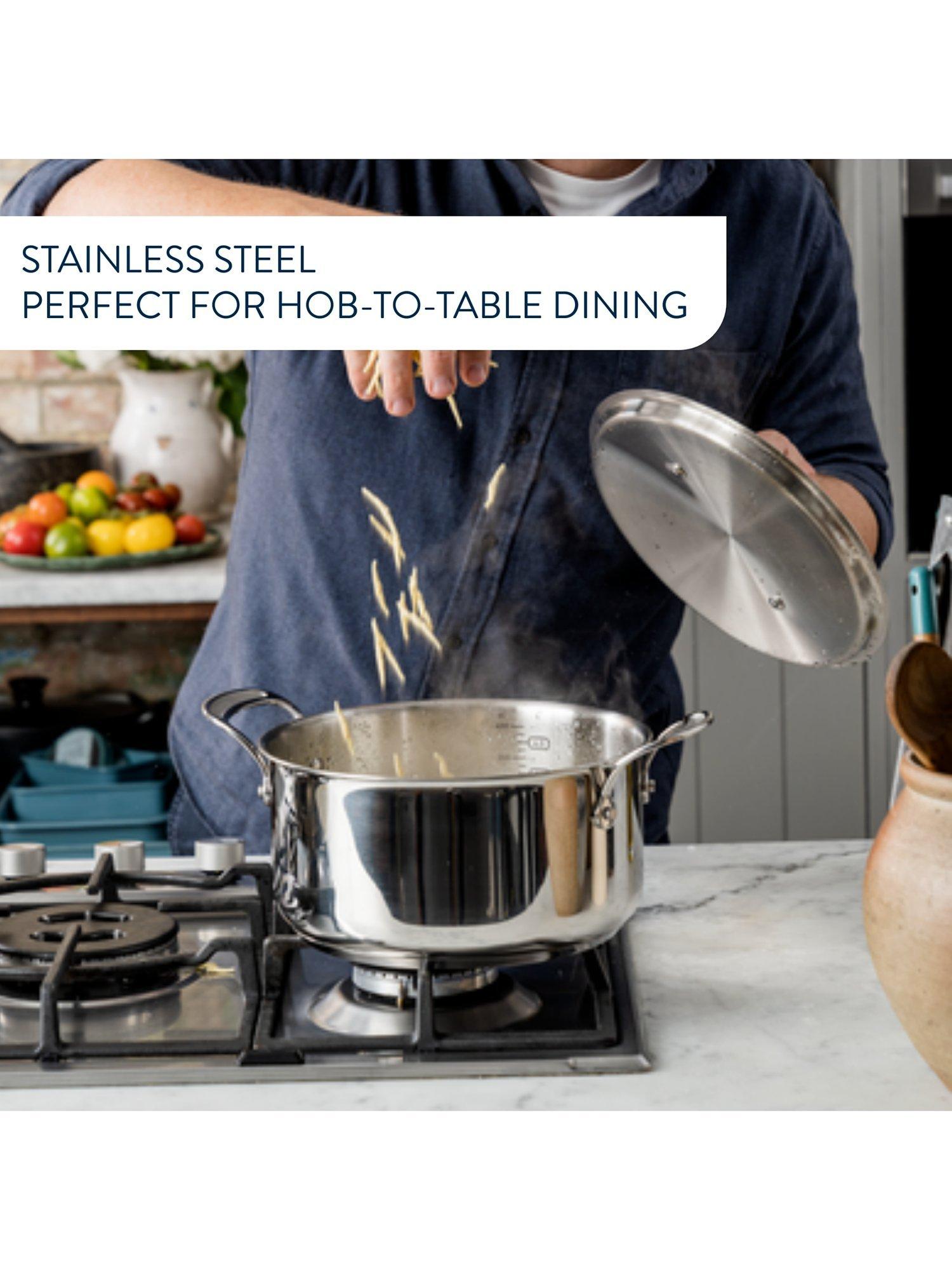Jamie Oliver Cooks Classics Stainless Steel Frying Pan 24cm, UK version