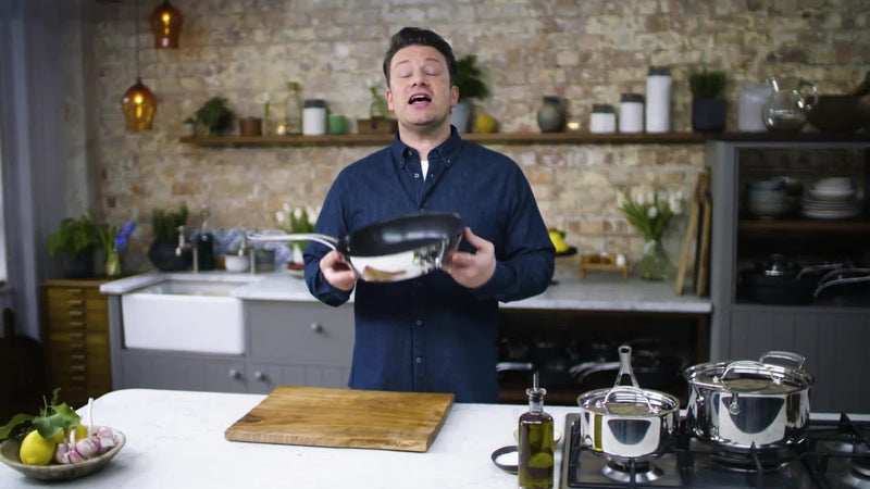 Jamie Oliver Cooks Classics Stainless Steel Frying Pan 24cm, UK version