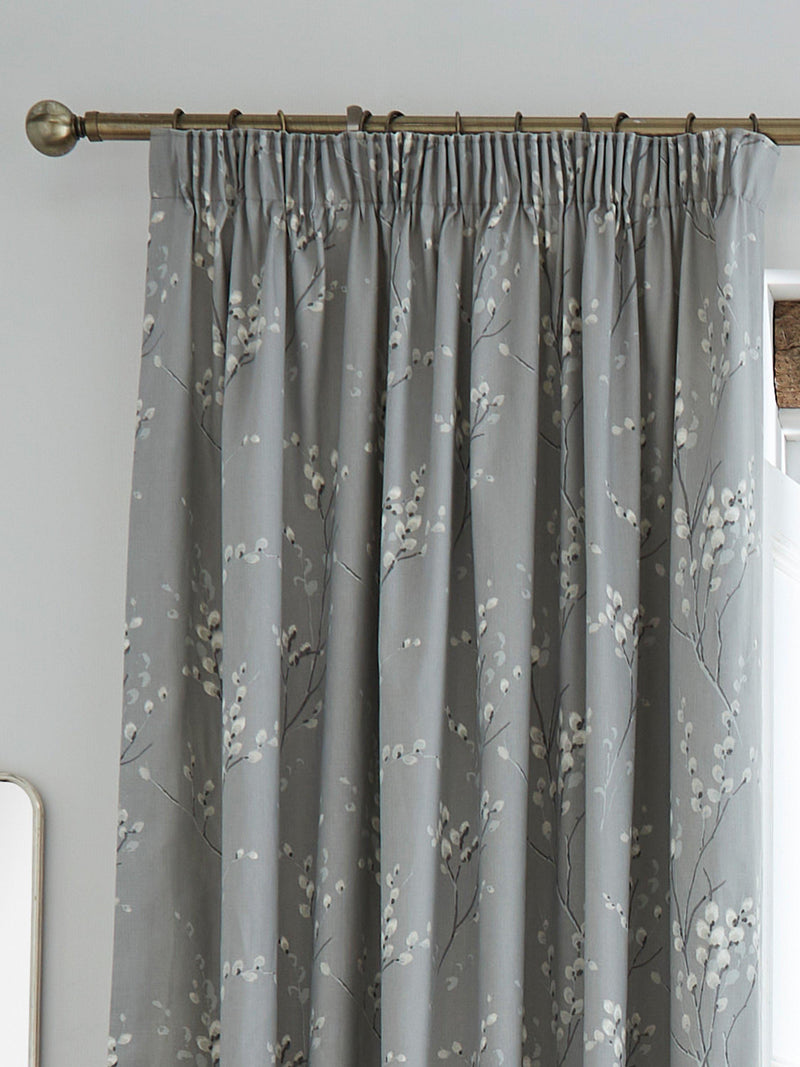 Laura Ashley Pussy Willow lined pencil pleat curtains, imported from the UK