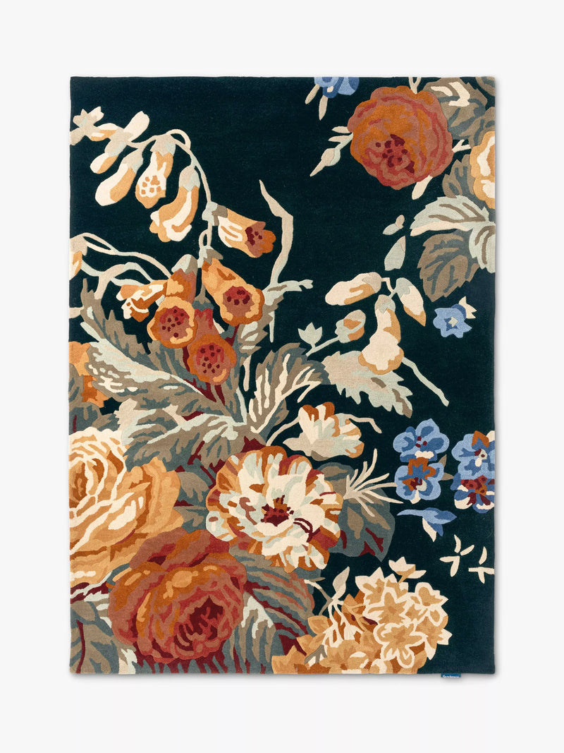 Sanderson Stapleton Park Rug, Blue/Orange, L200 x W140 cm