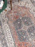 John Lewis multi medallion rug red, imported from the UK