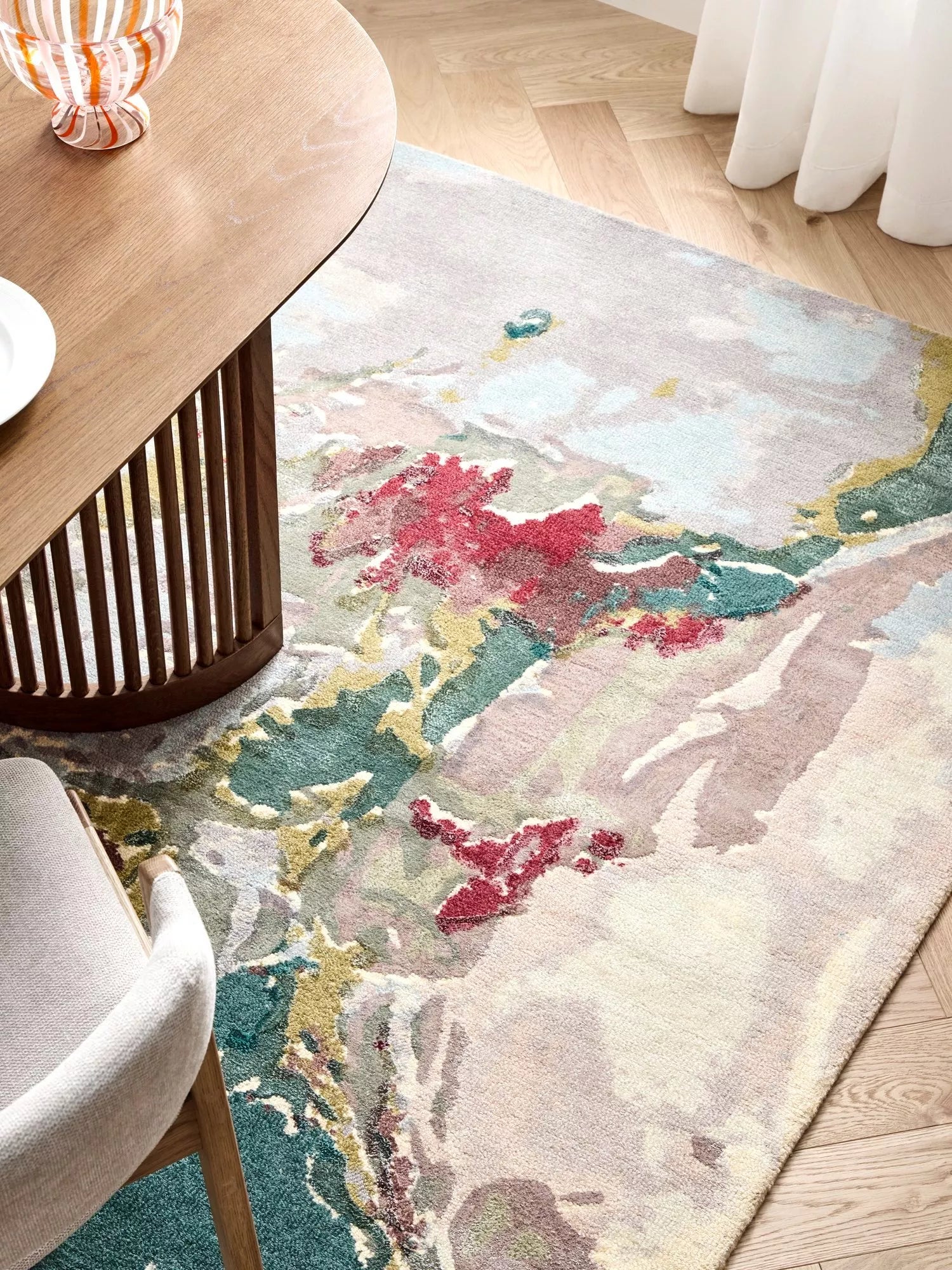 John Lewis floral rug Sissinghurst 240x170cm, imported from the UK