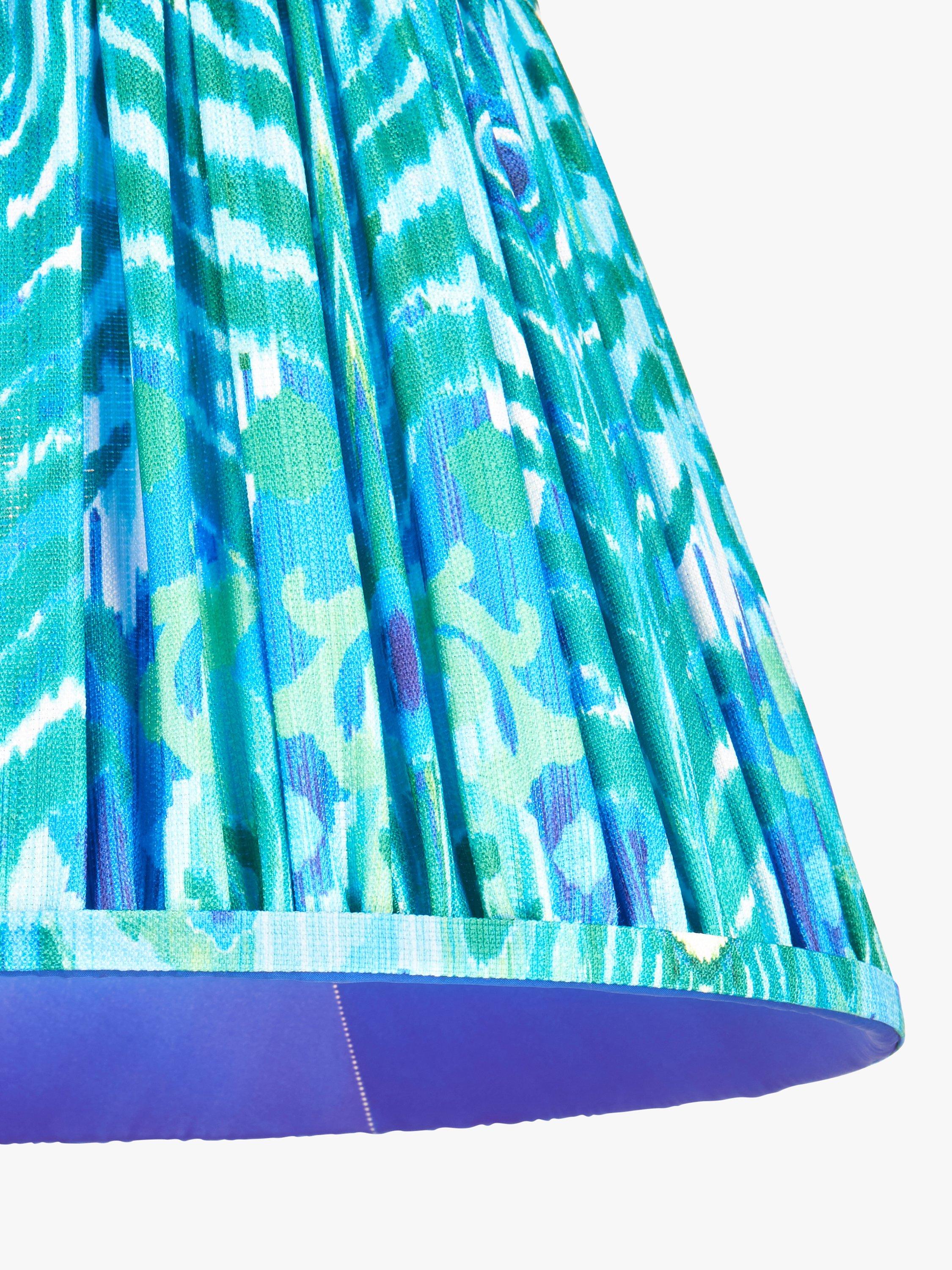 John Lewis Matthew Williamson peacock tapered lampshade blue, imported from the UK