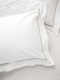 Truly satin stitch cotton bedding white - British product