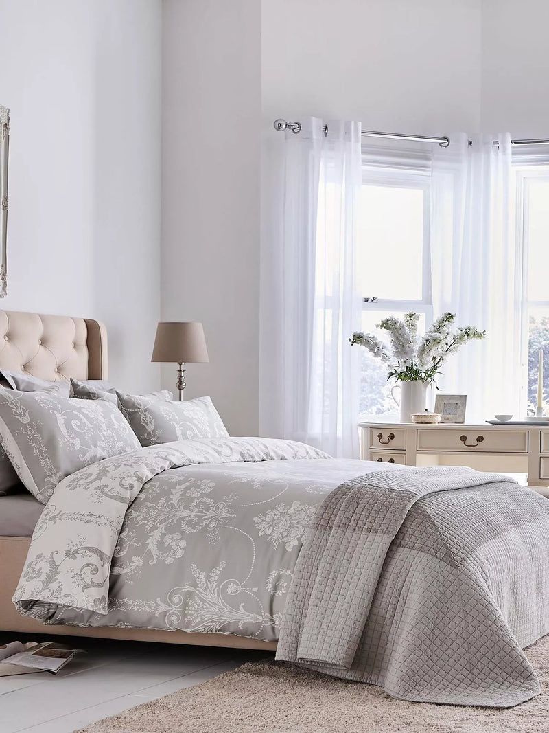Laura Ashley Josette duvet cover set steel floral pattern (British brand)