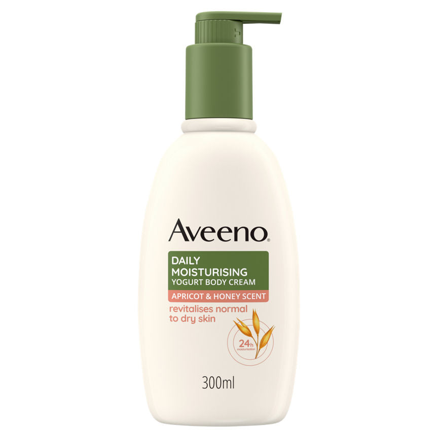 Aveeno Daily Moisturising Yogurt Body Cream Apricot & Honey Body Care ASDA   